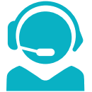Icon of person wearing a headset