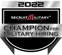 2022 Champion for Military Hiring Badge