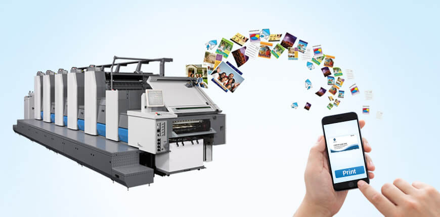 Mobile device sending images to a printer