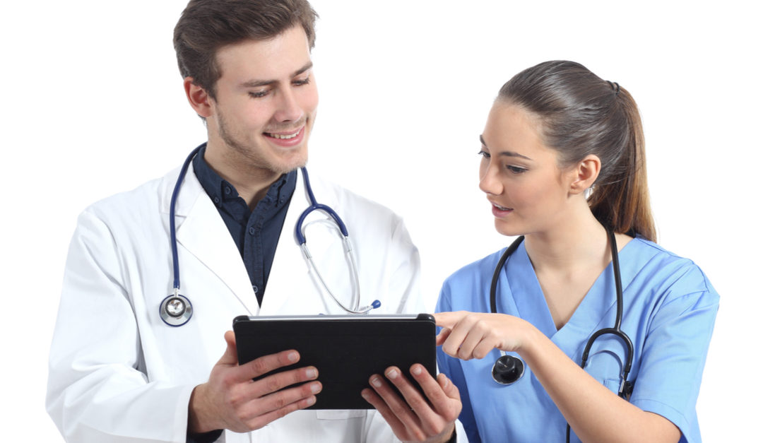 nurses using tablet