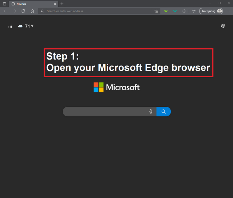 Updating Microsoft Edge Step 1